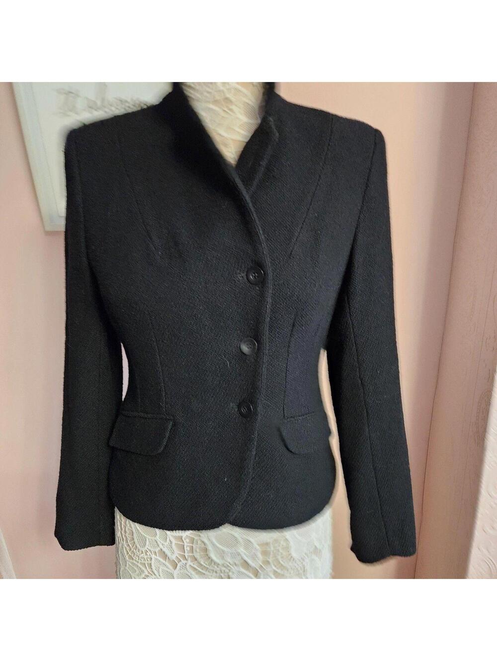 Vintage Jigsaw England Textured Black Blazer Jacket Women's Size 10 EUC - Picture 9 of 9